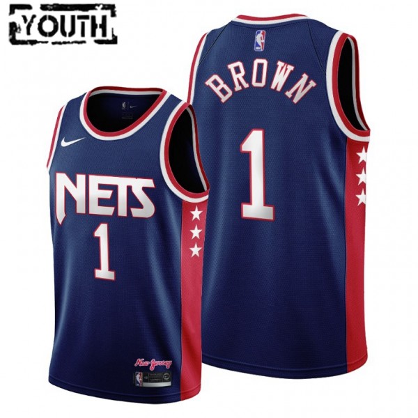 NBA Brooklyn Nets Trikot Bruce Brown 1 Nike 2021-22 City Edition Throwback 90s Swingman - Kinder NBA Brooklyn Nets Trikot Bruce Brown 1 Nike 2021-22 City Edition Throwback 90s Swingman - Kinder
